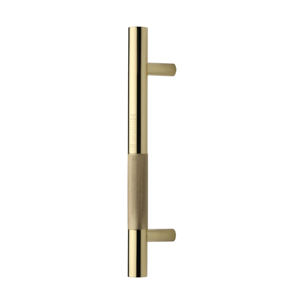 M Marcus Heritage Brass Door Pull Handle Bar Knurled Design 305mm length